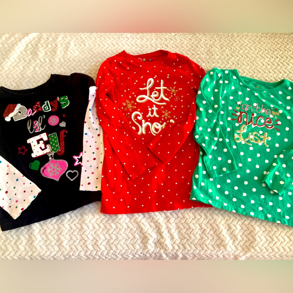 Girls Christmas Long Sleeve Shirts